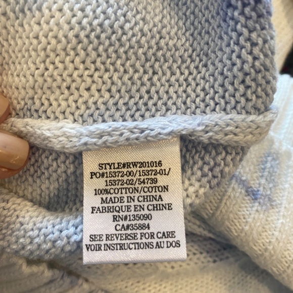 Rag Poets Tie-Dye Blue Knit Sweater - Picture 6 of 7